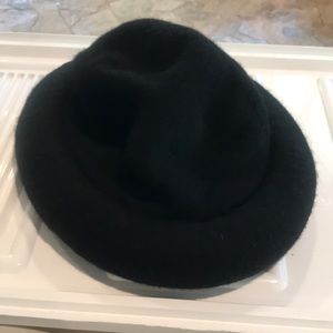 Rolled Rim Black Hat